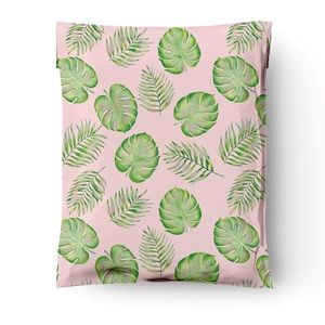 🎉20 pink palm leaves poly bags 10 x 13
